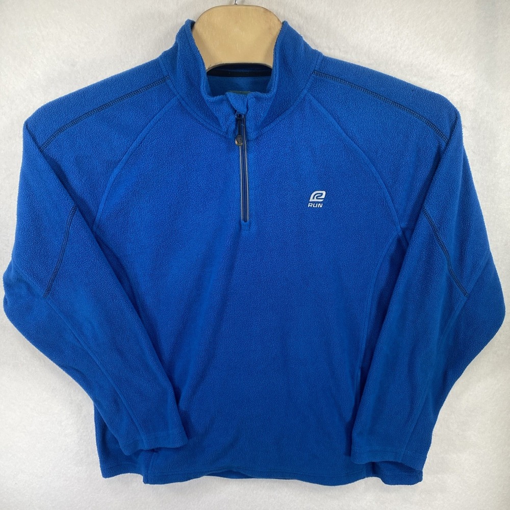 Road Runner Sports Activewear Quarter Zip Pullover Shirt Blue Unisex XLarge C134